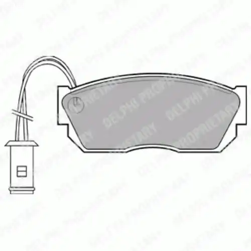 Тормозные колодки дисковые передняя ось DELPHI LP519