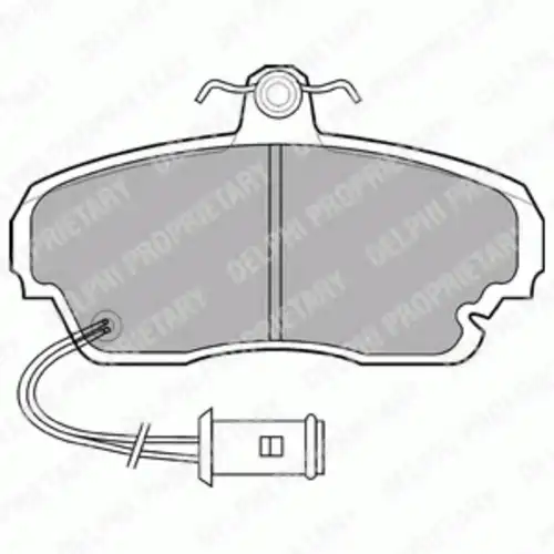Тормозные колодки дисковые передняя ось DELPHI LP558