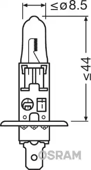 Автолампа P14.5s OSRAM 64150L H1 12