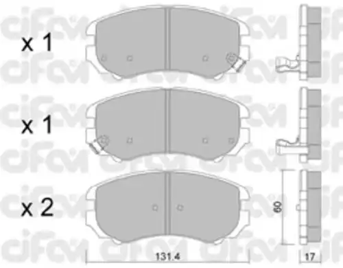 Тормозные колодки дисковые CIFAM 822-503-0