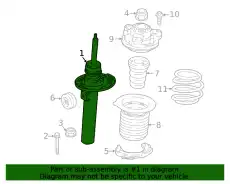 left front spring strut !Front Left \BMW 31 31 6 879 387