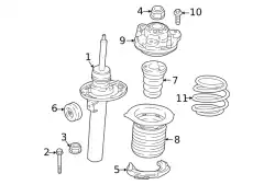 left front spring strut !Front Left \BMW 31 31 6 879 387
