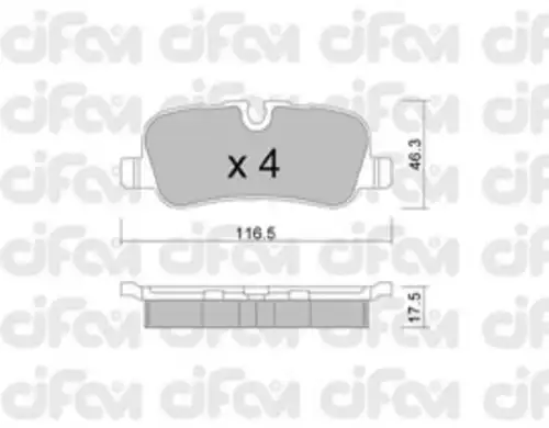 Тормозные колодки дисковые CIFAM 822-694-0