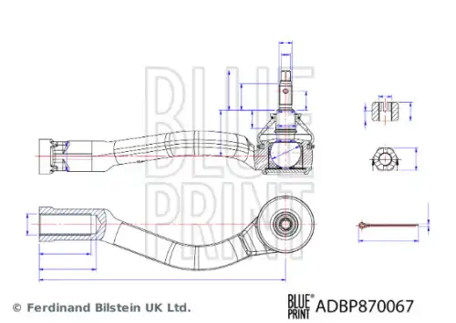 Рулевой наконечник BLUE PRINT ADBP870067