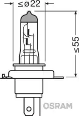 Автолампа P43t OSRAM 64193L H4 12