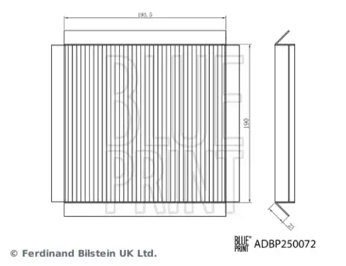 Фильтр воздушный BLUE PRINT ADBP250072