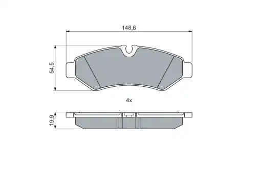 Тормозные колодки дисковые BOSCH 0 986 460 026