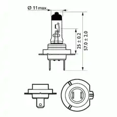 Автолампа галогенная PX26d PHILIPS 12972ECOC1 H7 12