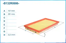 Фильтр воздушный CWORKS B132R0006