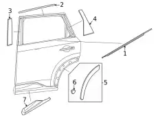 MOULDING-FILLET,FRONT LH 638616RA0A NISSAN