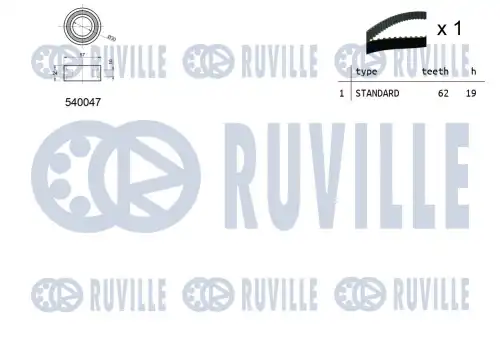 Комплект ремня ГРМ 550348 RUVILLE