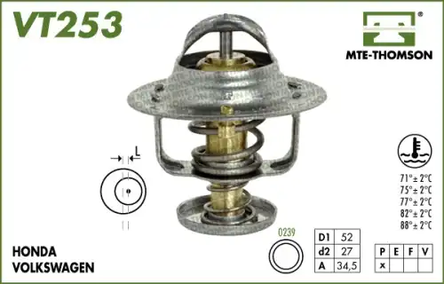 Термостат системы охлаждения MTE-THOMSON VT253.75