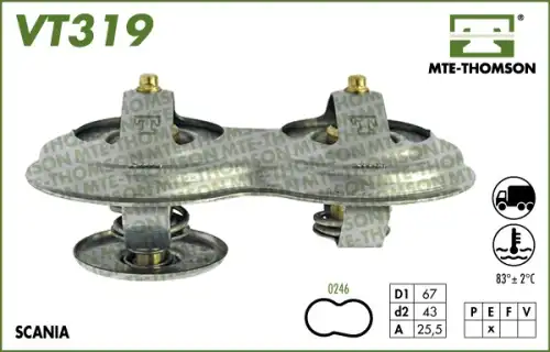 Термостат системы охлаждения MTE-THOMSON VT319.75