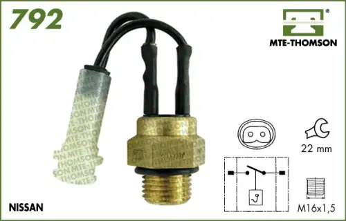 Термовыключатель, вентилятор радиатора 792.87/77 MTE-THOMSON