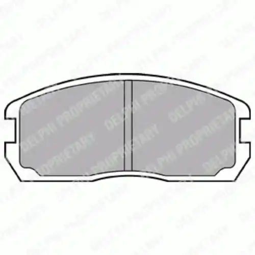 Тормозные колодки дисковые передняя ось DELPHI LP467