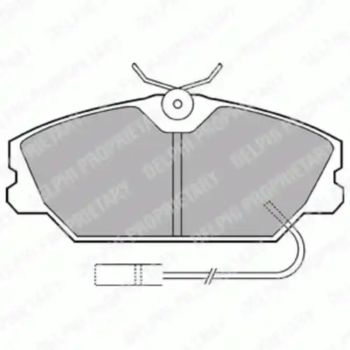 Тормозные колодки дисковые передняя ось DELPHI LP539
