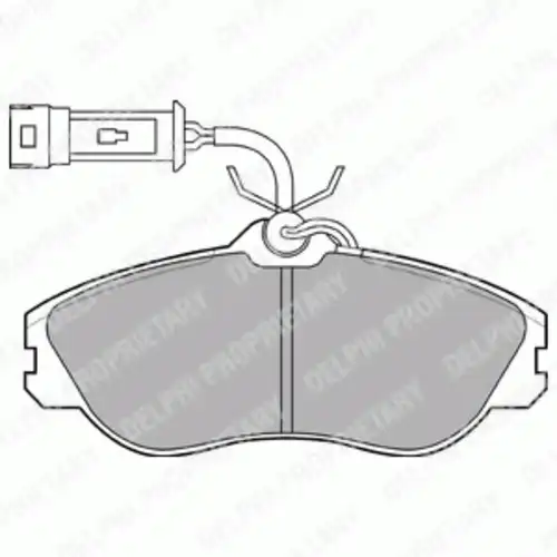 Тормозные колодки дисковые передняя ось DELPHI LP706