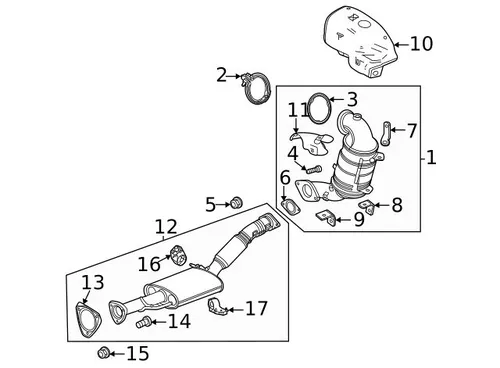 Прокладка глушителя BUICK 42598654