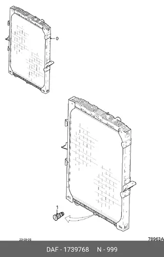 Крышка радиатора DAF 1739768