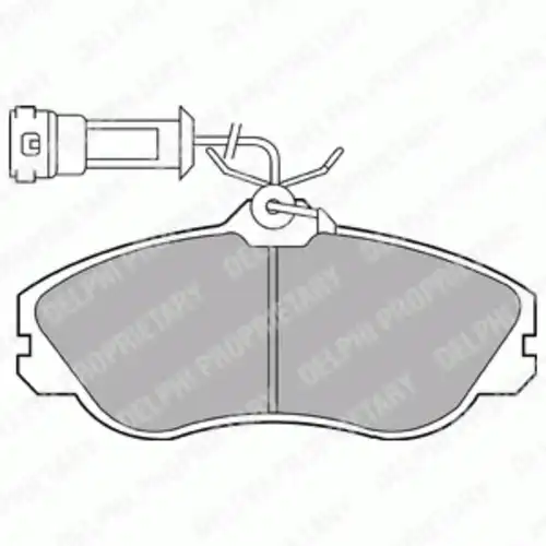Тормозные колодки дисковые передняя ось DELPHI LP579