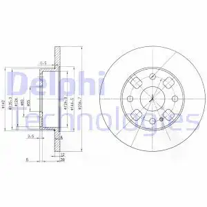 Тормозной диск DELPHI BG2778 полный , передняя ось