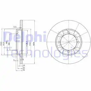 Тормозной диск DELPHI BG2807 полный , передняя ось