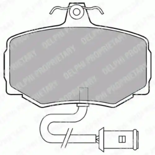 Тормозные колодки дисковые передняя ось DELPHI LP554