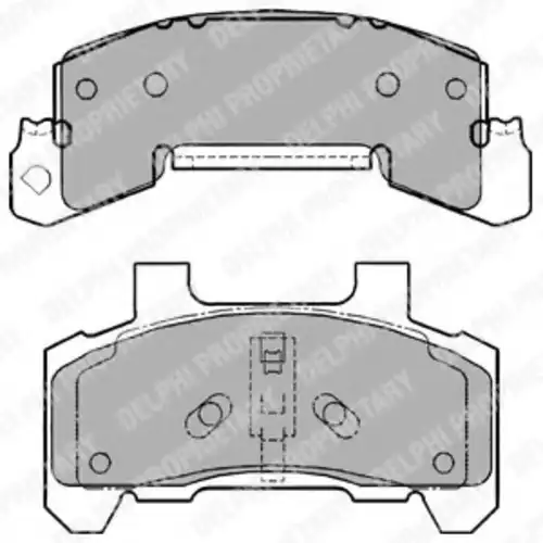 Тормозные колодки дисковые передняя ось DELPHI LP1263