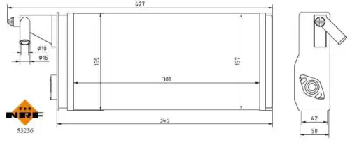 Радиатор печки NRF 53236A