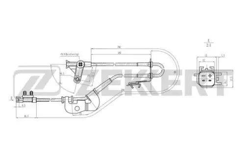 Датчик ABS ZEKKERT SE-6243