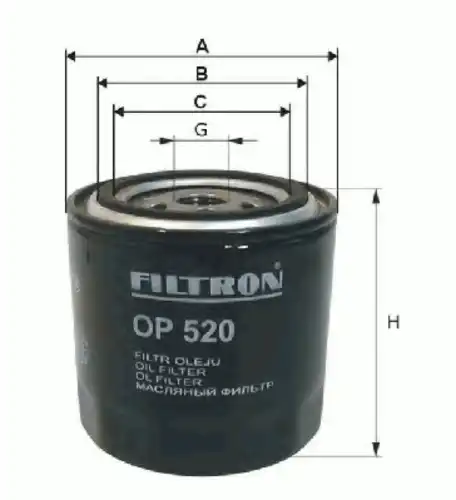 Фильтр масляный FILTRON OP 586/2