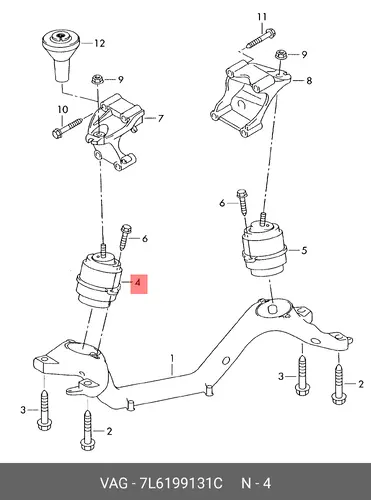 ПОДШИПНИК ДВИГАТЕЛЯ 7L6199131C VAG