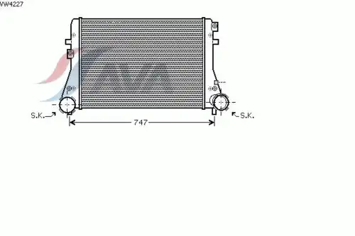 Интеркулер AVA VW4227
