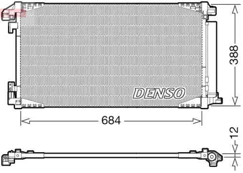 Радиатор кондиционера (конденсатор) DENSO DCN50119