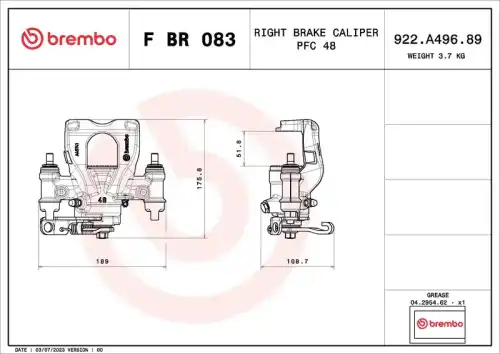 Деталь FBR083 BREMBO
