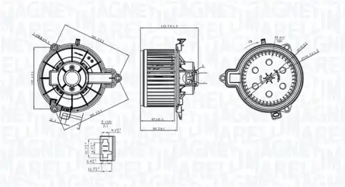 Вентилятор отопителя MAGNETI MARELLI 069412733010
