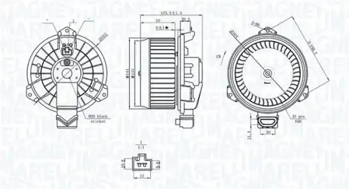 Вентилятор отопителя MAGNETI MARELLI 069412749010
