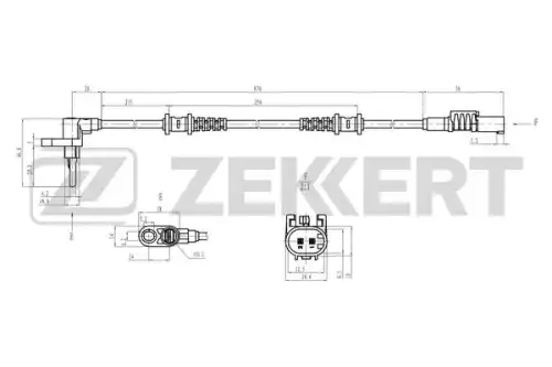 Датчик ABS ZEKKERT SE-6225