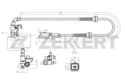 Датчик ABS ZEKKERT SE-6219