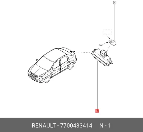 Фонарь габаритный RENAULT 7700433414