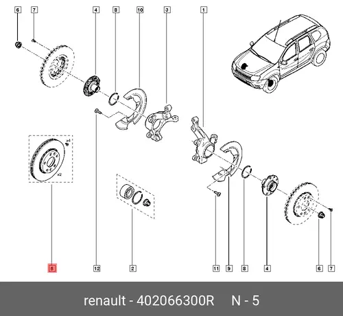 Тормозной диск RENAULT 402066300R