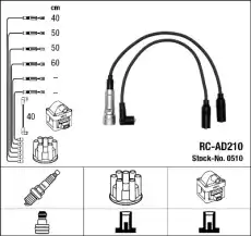 Высоковольтные провода (провода зажигания) NGK RC-AD210