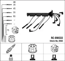 RC-BW 222 к-кт проводов!\ BMW E30 1.6/1.8 M40 87-90 NGK