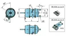 ZYLINDER-BPW 20"/24" SB M/M DLAV 05.444.44.02.3