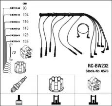 RC-BW 232 к-кт проводов!\ BMW E28 2.0 81-86/E30 2.0/2.3 82-88 NGK