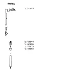 к-кт проводов!\ Ford Sierra 1.3/1.8/2.0 OHC 82> 800/260 BREMI