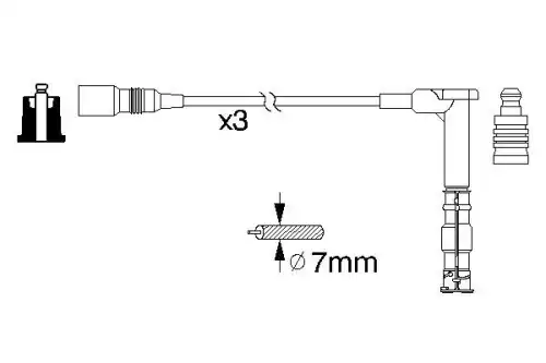 к-кт проводов! MКПП <003224, АКПП <047395\ MB W124 3.2 M104.994 92> 0 986 356 316 BOSCH