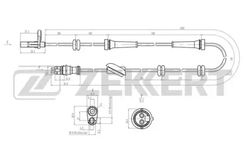 Датчик ABS ZEKKERT SE-6227