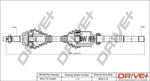 Приводной вал DP2110.10.0201 DR!VE+