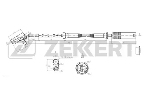 Датчик ABS ZEKKERT SE-6229
